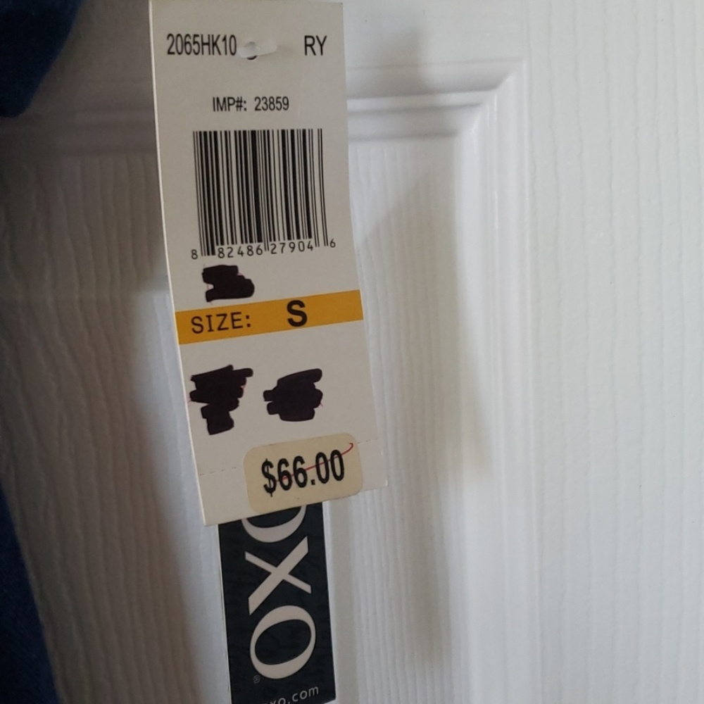 NWT XOXO Blue swoop neck knee length dress - Picture 3 of 5